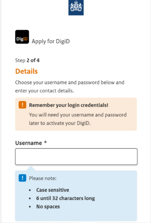 DigiD application process 5